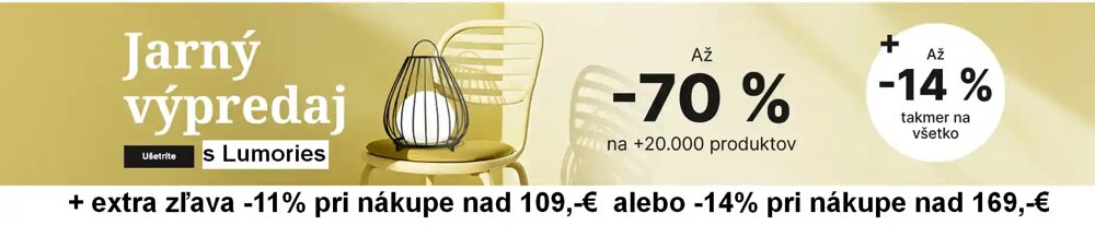 Akcia, zľavy, výpredaj osvetlenia - JARNÝ VÝPREDAJ -70%.